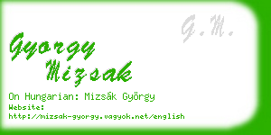 gyorgy mizsak business card